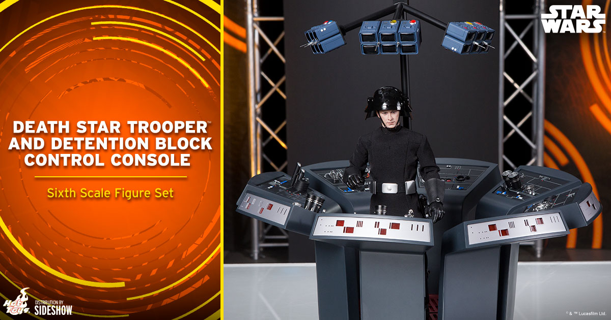 Death Star Trooper and Detention Block Control Console Sixth Scale Figure Set by Hot Toys Star Wars