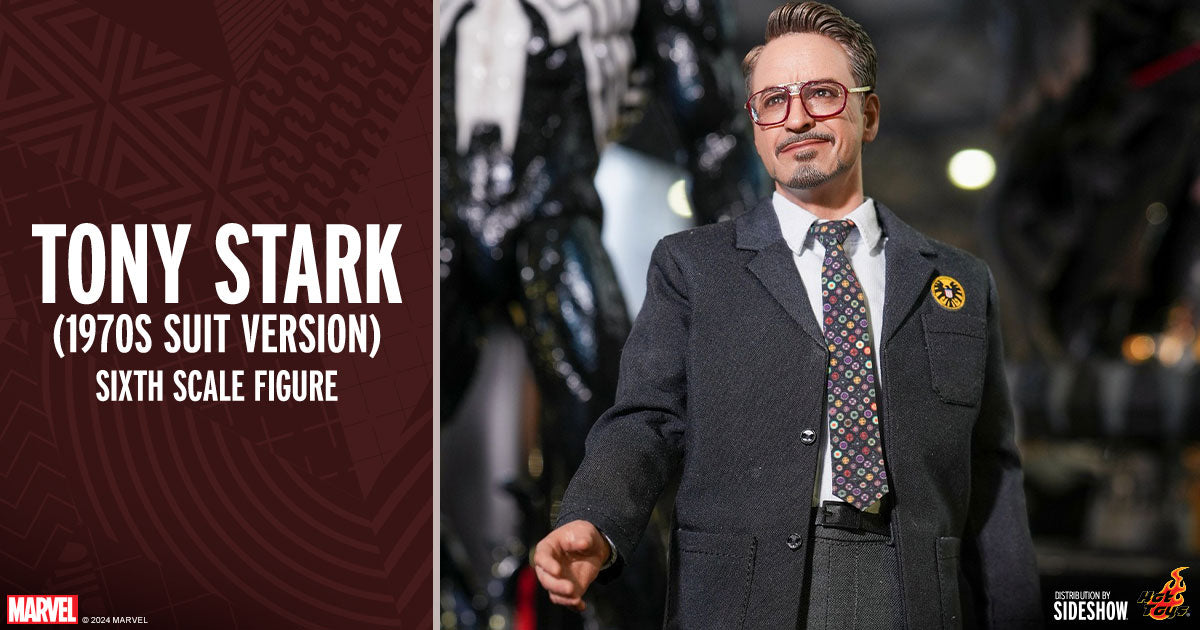 Tony Stark (1970s Suit Version) Sixth Scale Figure from Hot Toys Marvel