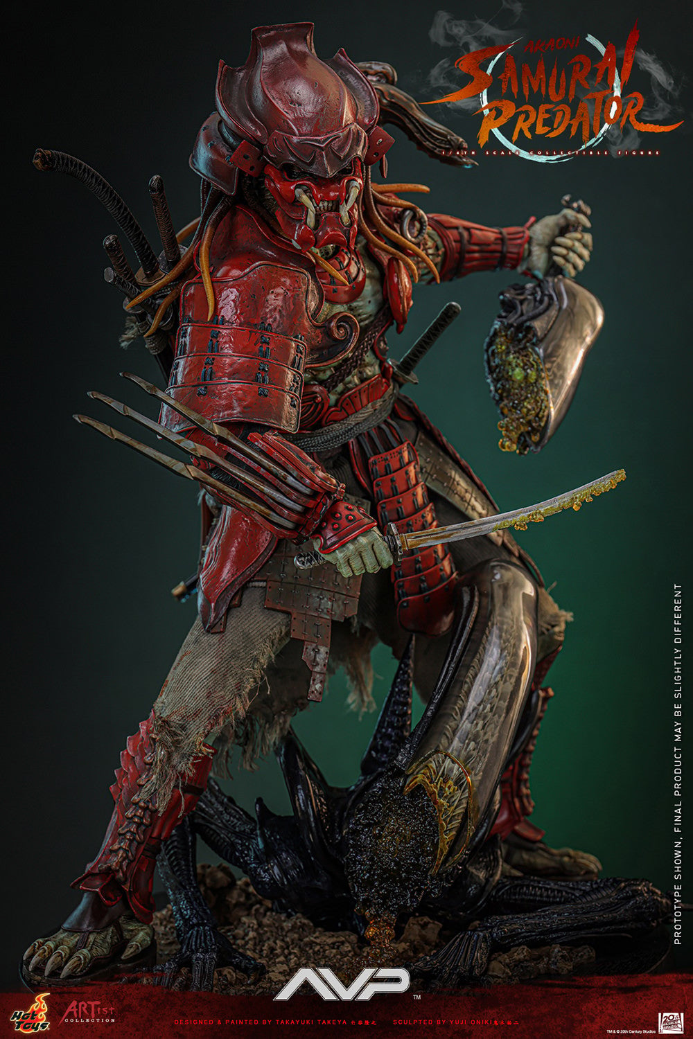Akaoni Samurai Predator Alien VS Predator Sixth Scale Figure