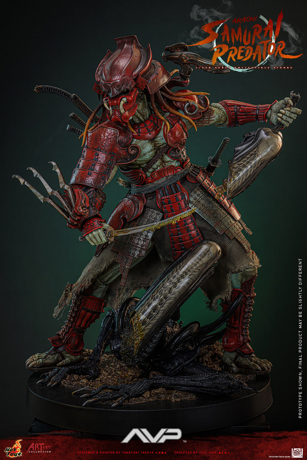 Akaoni Samurai Predator Alien VS Predator Sixth Scale Figure