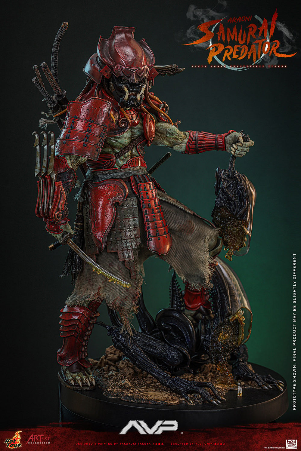 Akaoni Samurai Predator Alien VS Predator Sixth Scale Figure