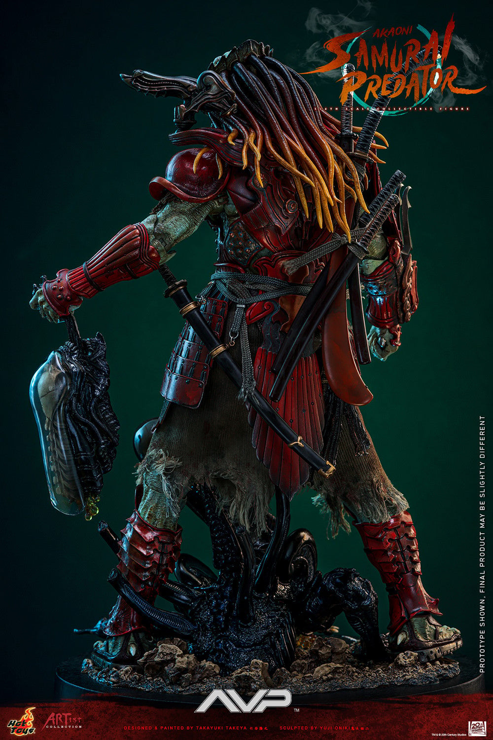 Akaoni Samurai Predator Alien VS Predator Sixth Scale Figure