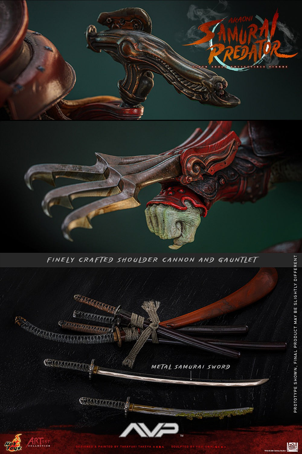 Akaoni Samurai Predator Alien VS Predator Sixth Scale Figure