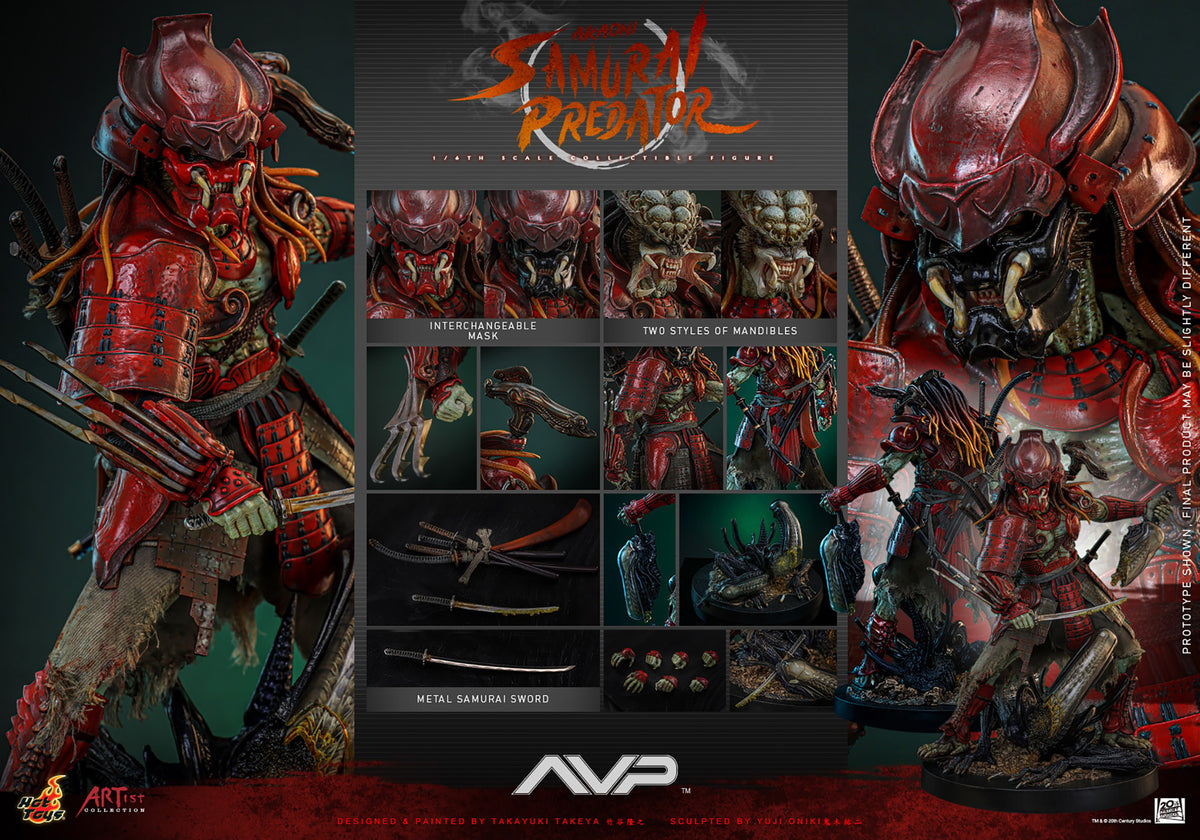 Akaoni Samurai Predator Alien VS Predator Sixth Scale Figure
