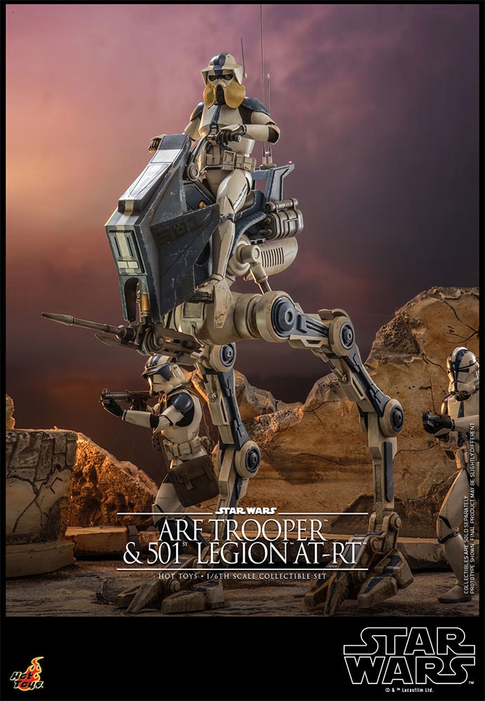 ARF Trooper and 501st Legion AT-RT Star Wars Sixth Scale Figure Set
