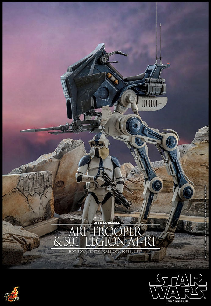 ARF Trooper and 501st Legion AT-RT Star Wars Sixth Scale Figure Set