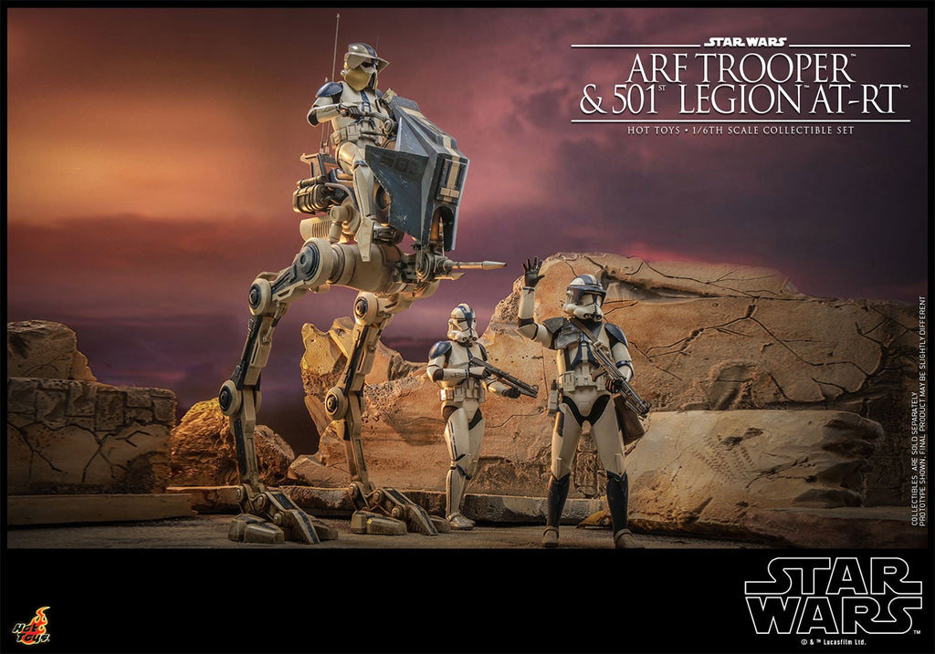 ARF Trooper and 501st Legion AT-RT Star Wars Sixth Scale Figure Set