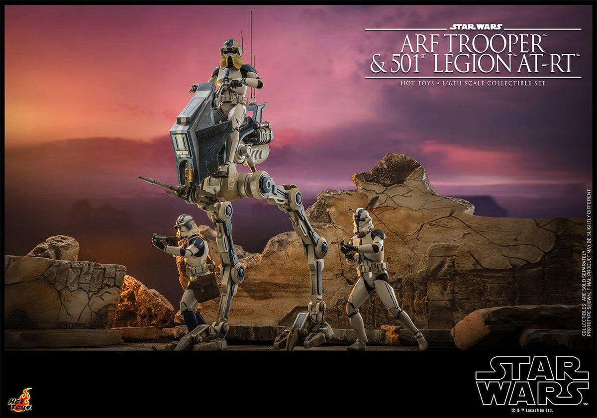 ARF Trooper and 501st Legion AT-RT Star Wars Sixth Scale Figure Set