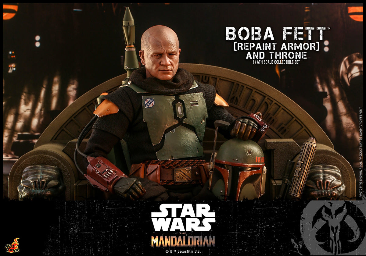 Boba Fett (Repaint Armor) and Throne Star Wars Sixth Scale Figure Set