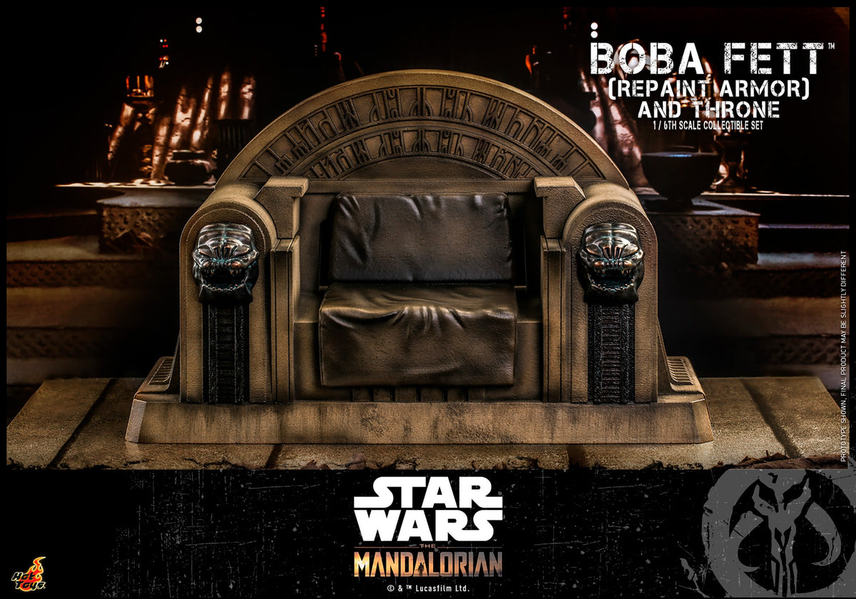 Boba Fett (Repaint Armor) and Throne Star Wars Sixth Scale Figure Set