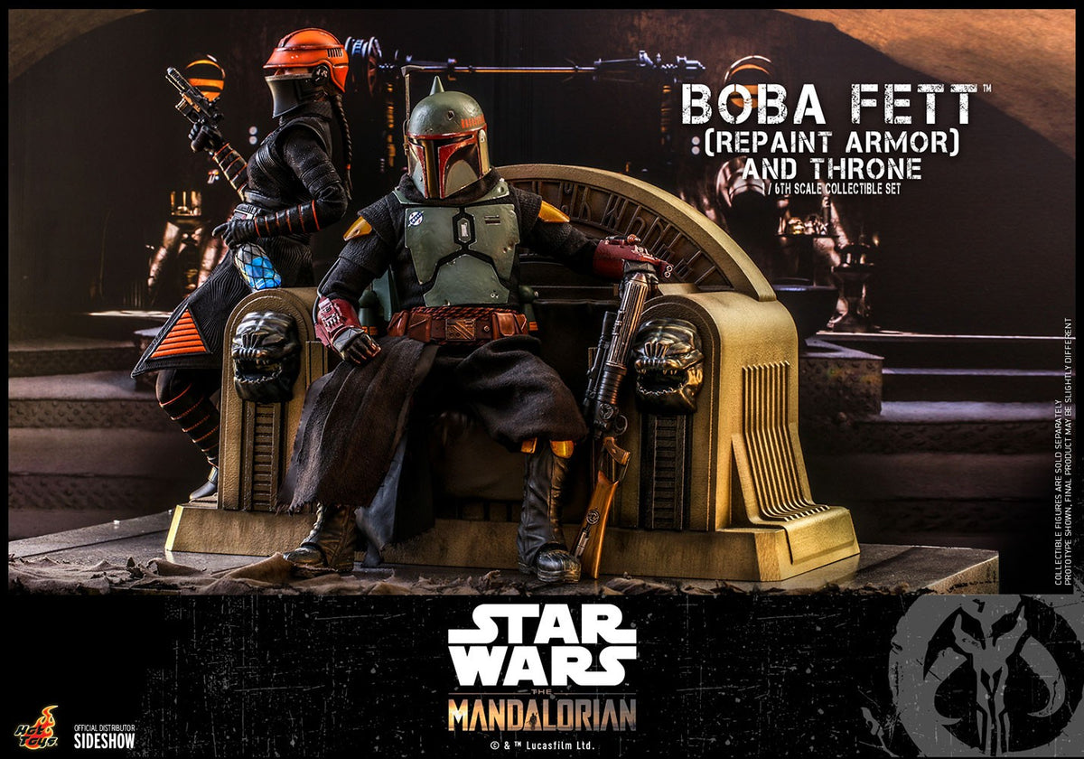 Boba Fett (Repaint Armor) and Throne Star Wars Sixth Scale Figure Set