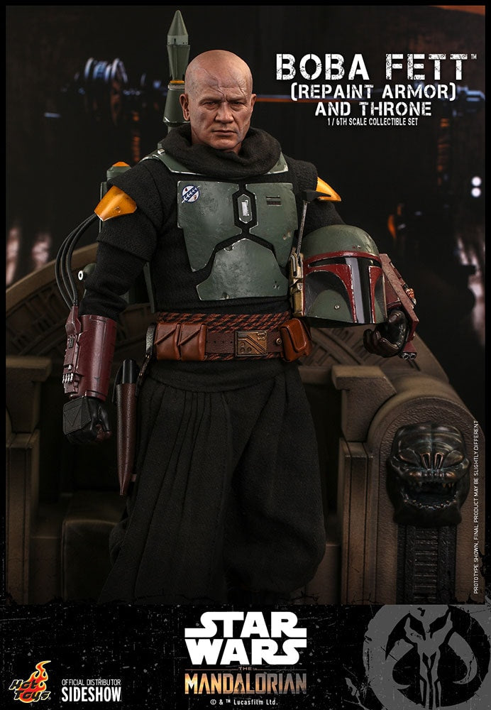 Boba Fett (Repaint Armor) and Throne Star Wars Sixth Scale Figure Set
