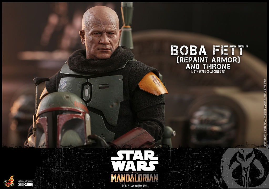 Boba Fett (Repaint Armor) and Throne Star Wars Sixth Scale Figure Set