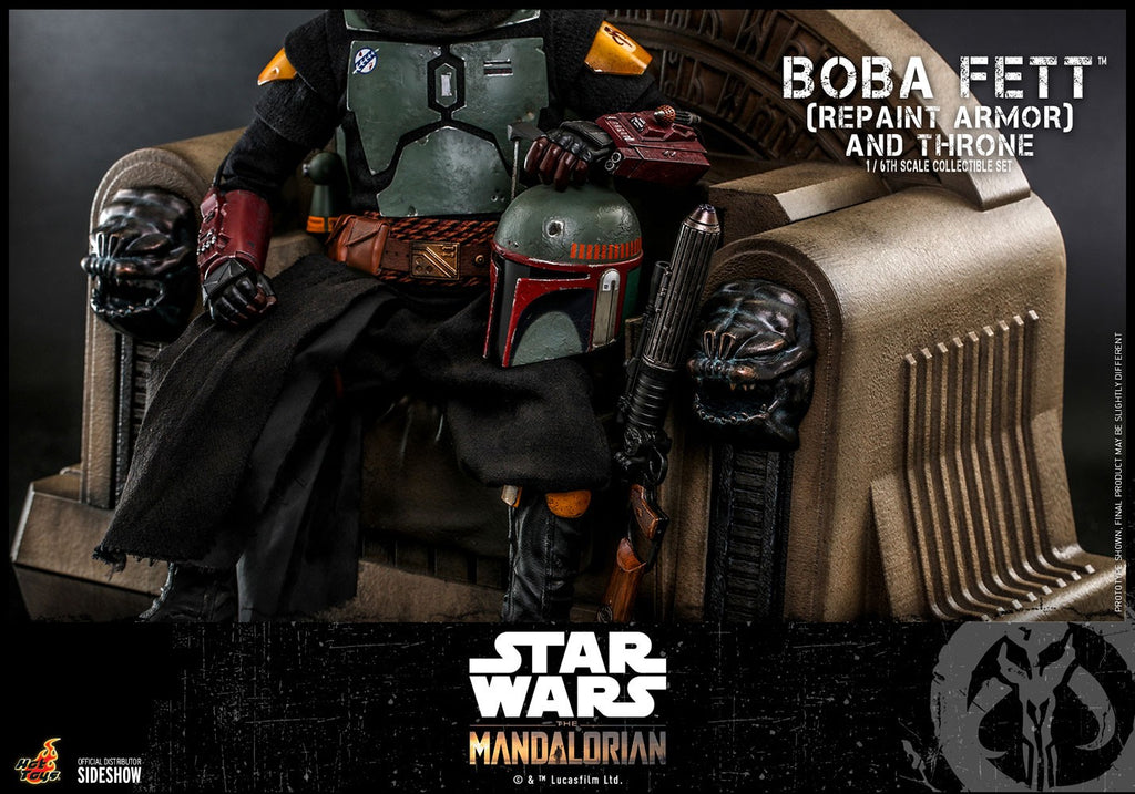 Boba Fett (Repaint Armor) and Throne Star Wars Sixth Scale Figure Set
