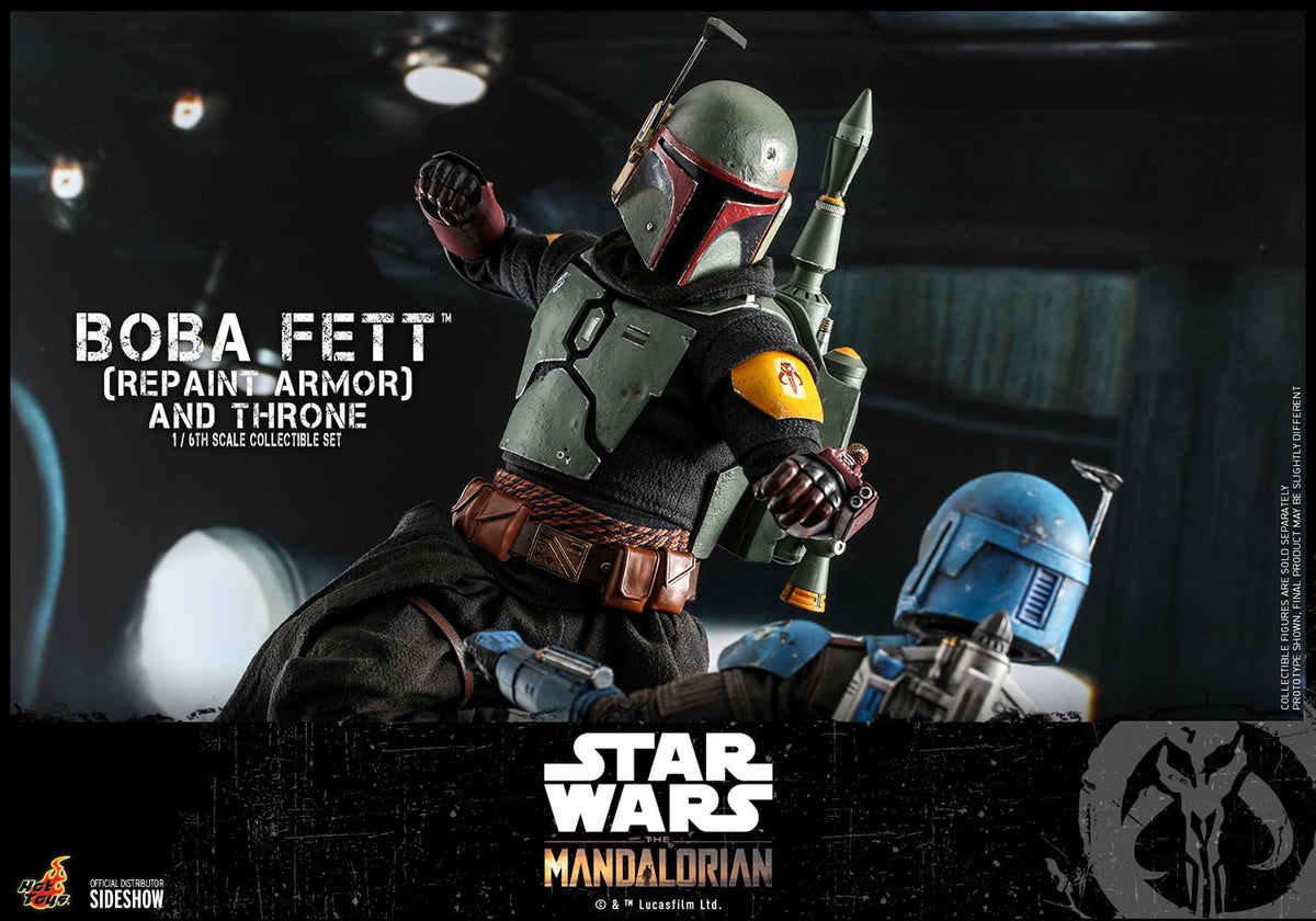 Boba Fett (Repaint Armor) and Throne Star Wars Sixth Scale Figure Set