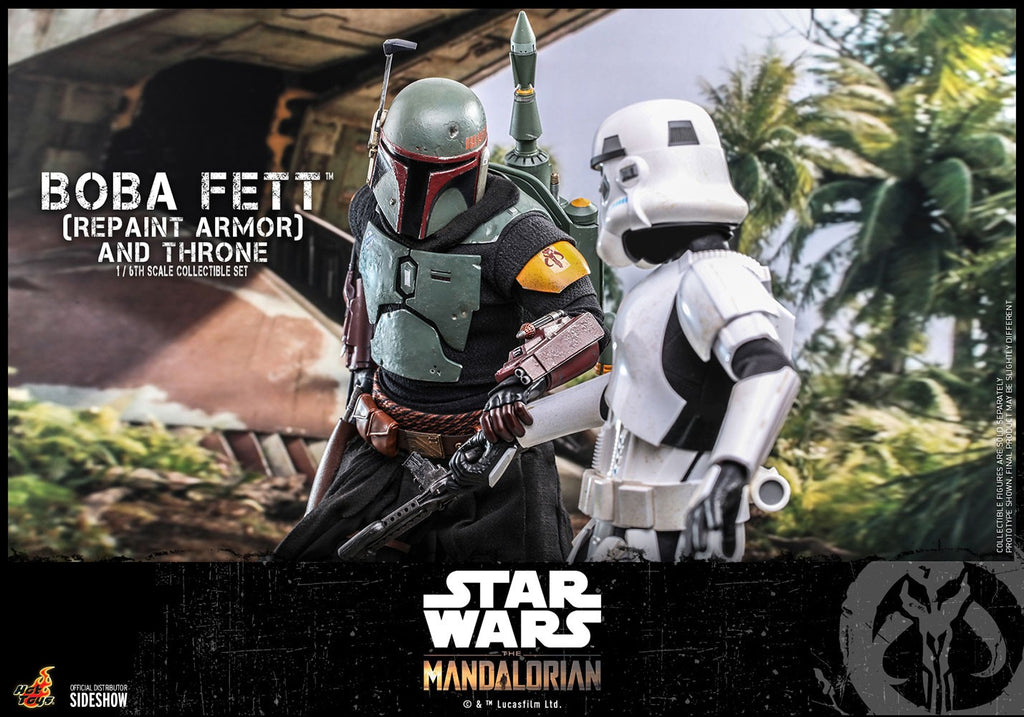 Boba Fett (Repaint Armor) and Throne Star Wars Sixth Scale Figure Set