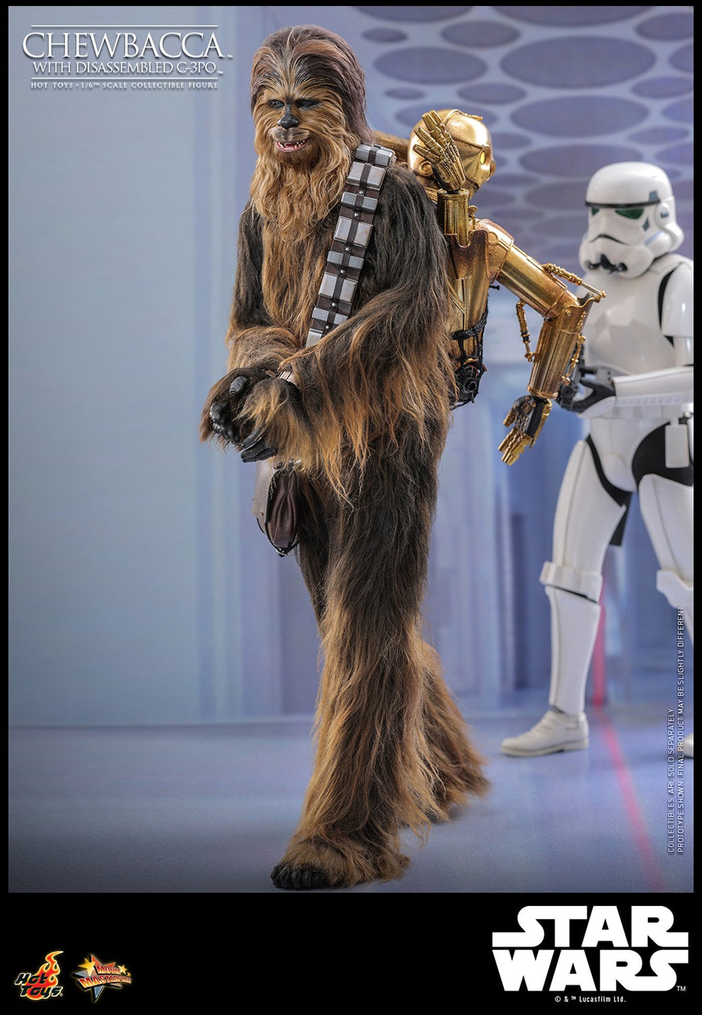 Chewbacca with Disassembled C-3PO Star Wars Sixth Scale Figure
