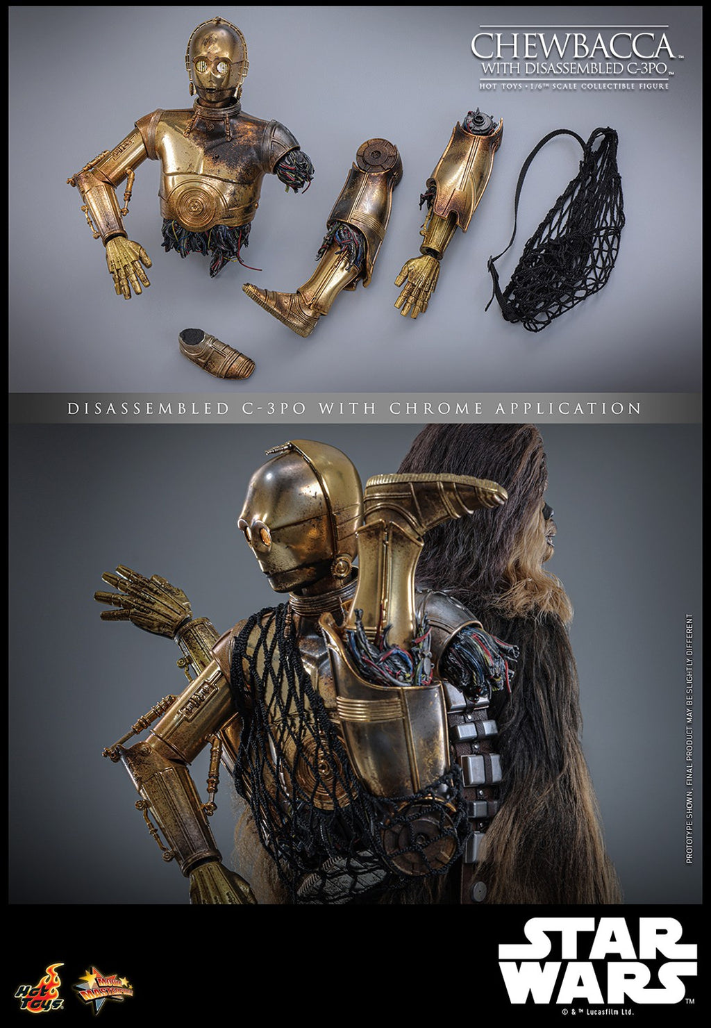 Chewbacca with Disassembled C-3PO Star Wars Sixth Scale Figure