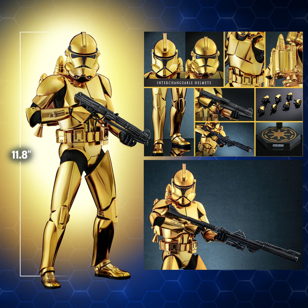 Clone Trooper (Gold Chrome Version) Star Wars Sixth Scale Figure