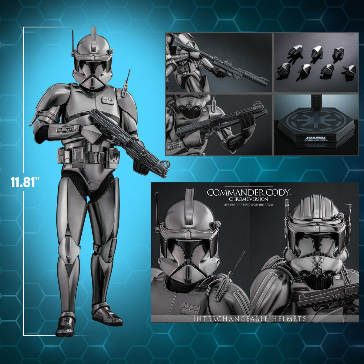 Commander Cody (Chrome Version) Star Wars Sixth Scale Figure