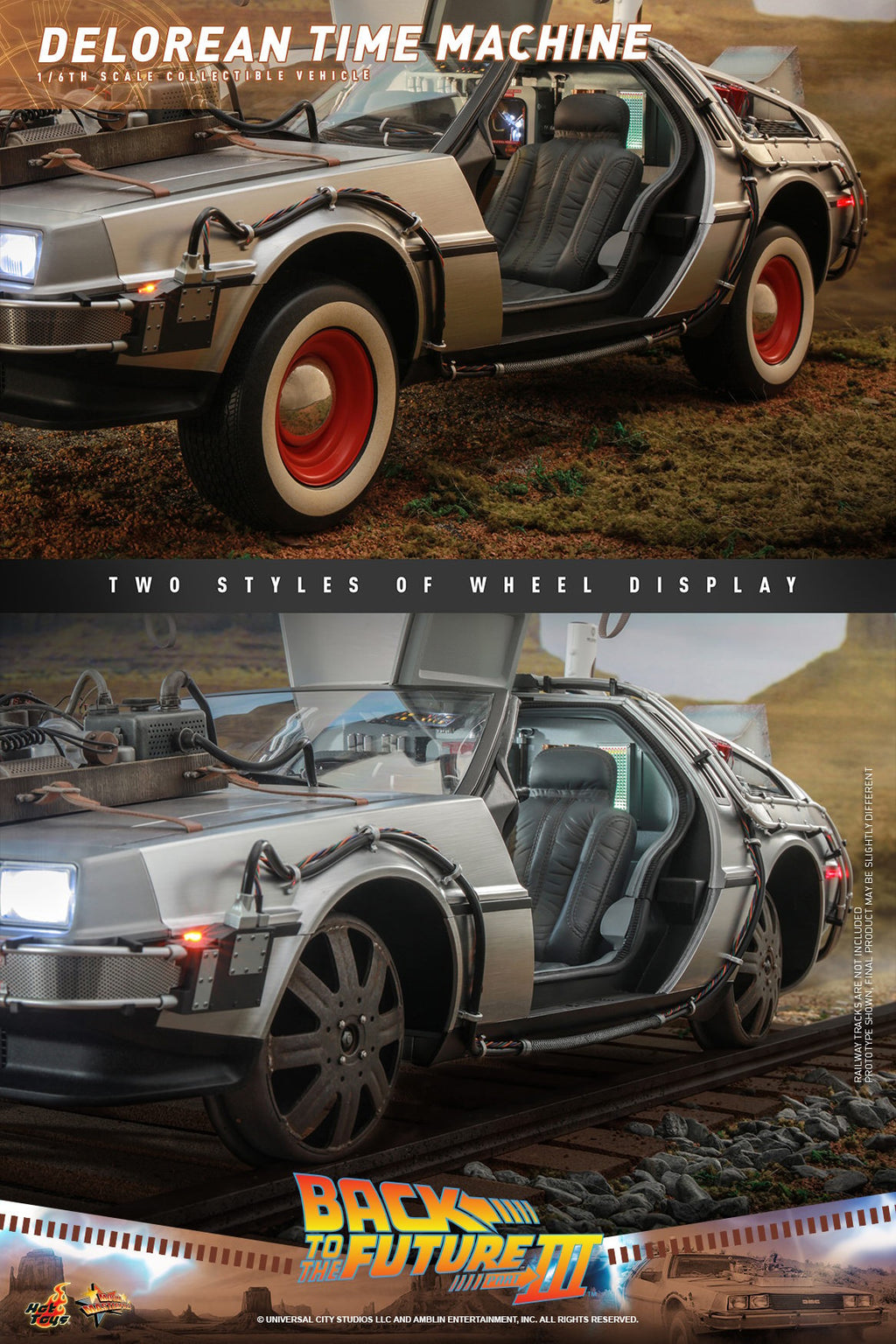 DeLorean Time Machine Back to the Future Sixth Scale Figure Accessory