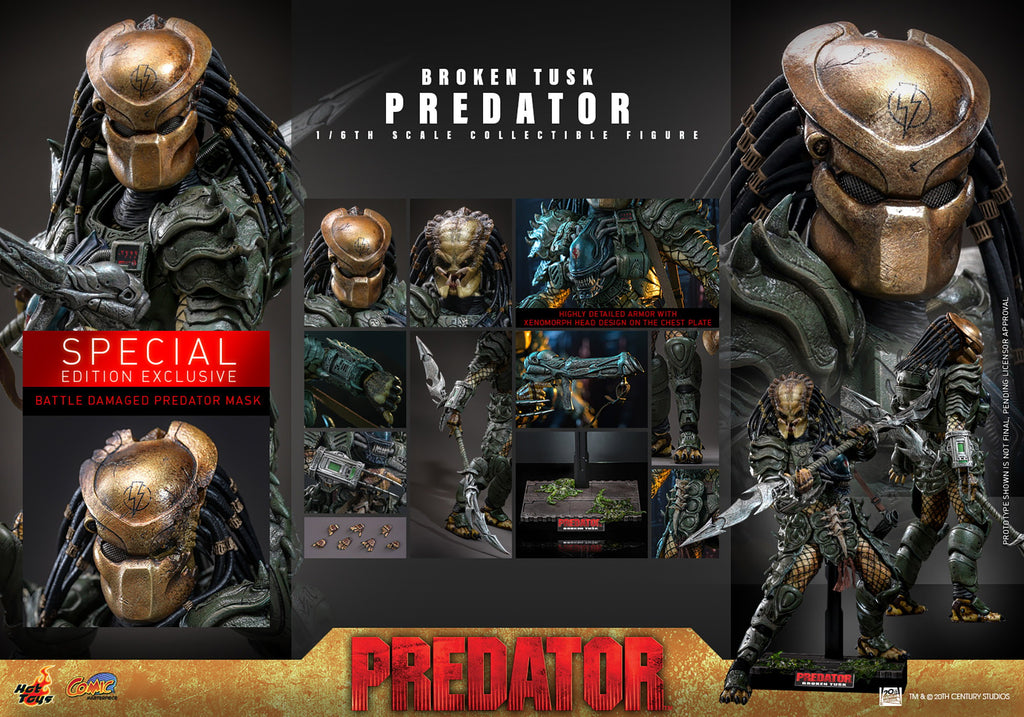Broken Tusk Predator Alien VS Predator Sixth Scale Figure