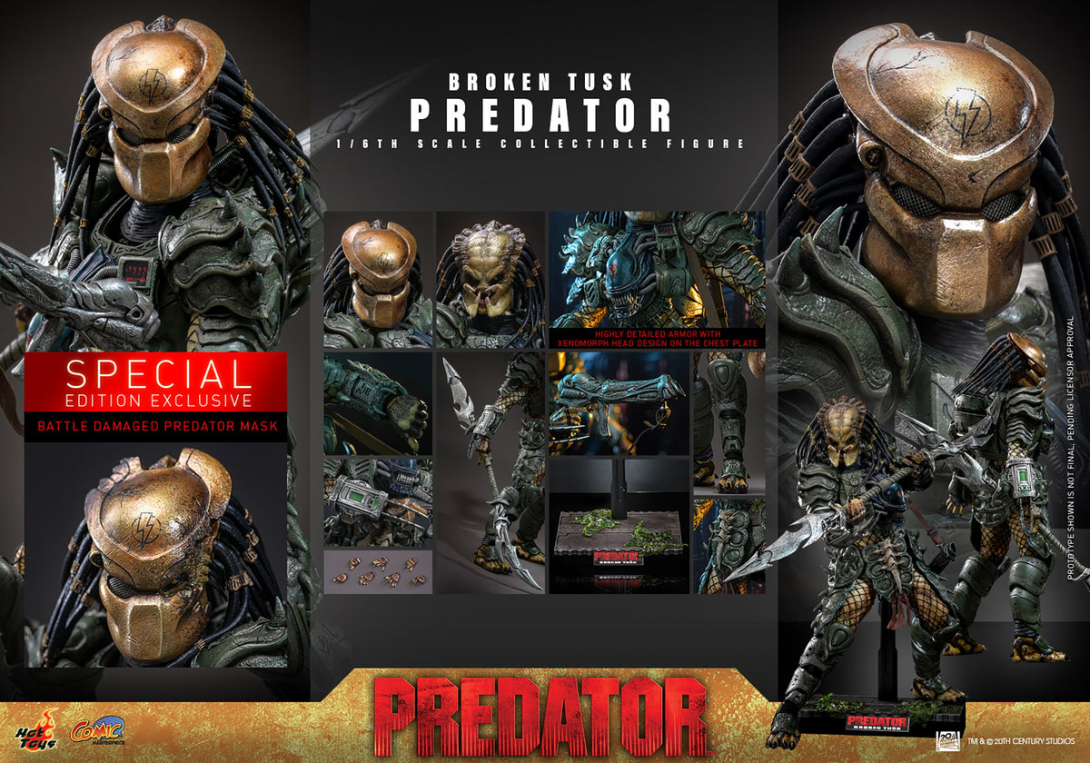Broken Tusk Predator Alien VS Predator Sixth Scale Figure