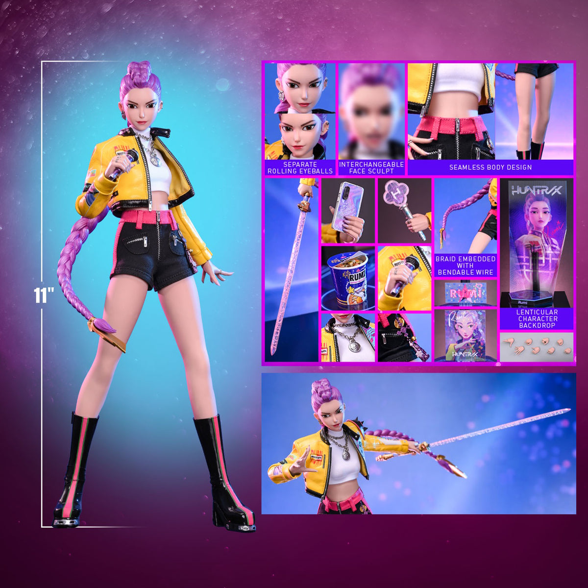 Rumi KPop Demon Hunters Sixth Scale Figure