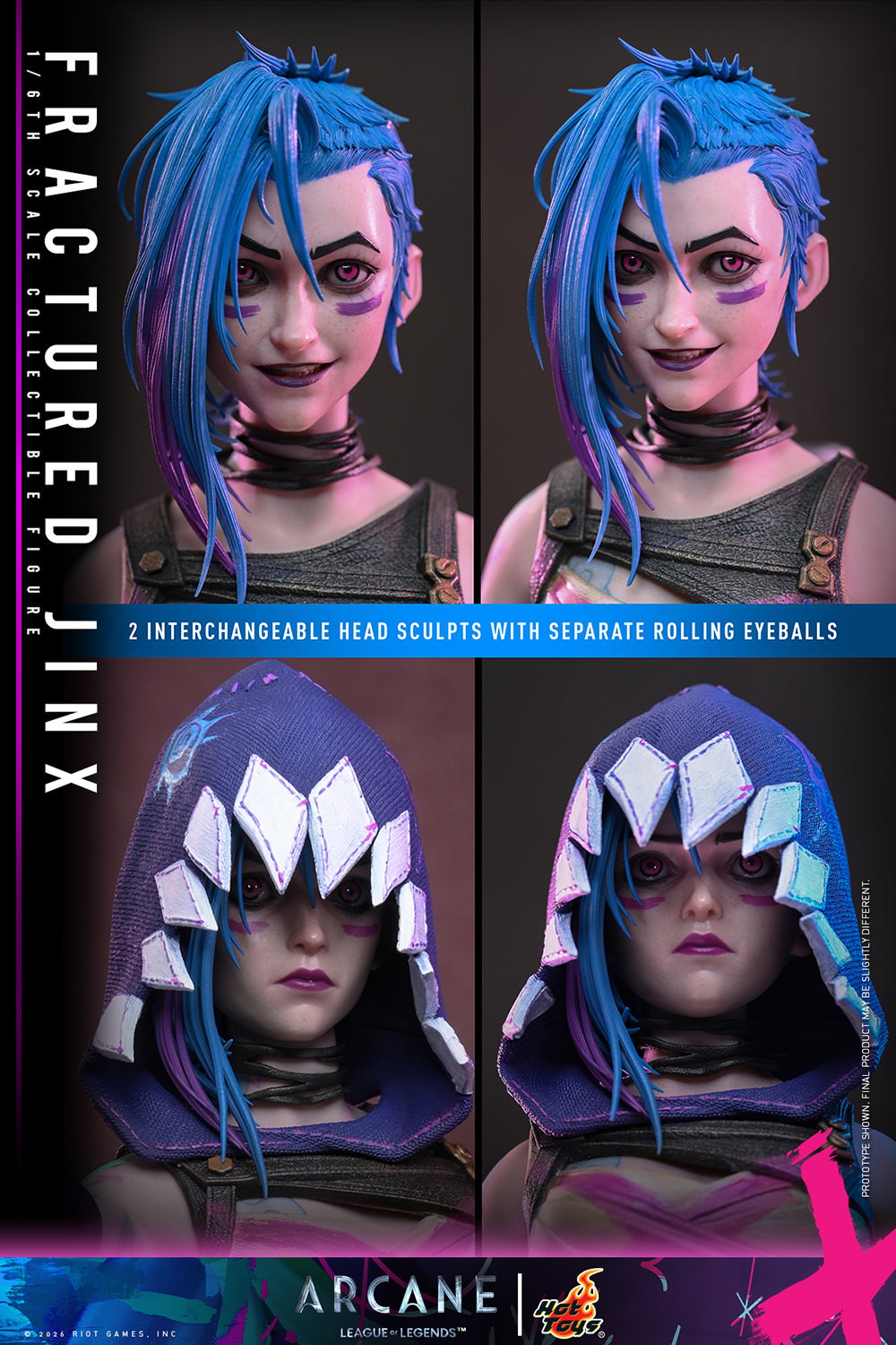 Fractured Jinx League of Legends Sixth Scale Figure