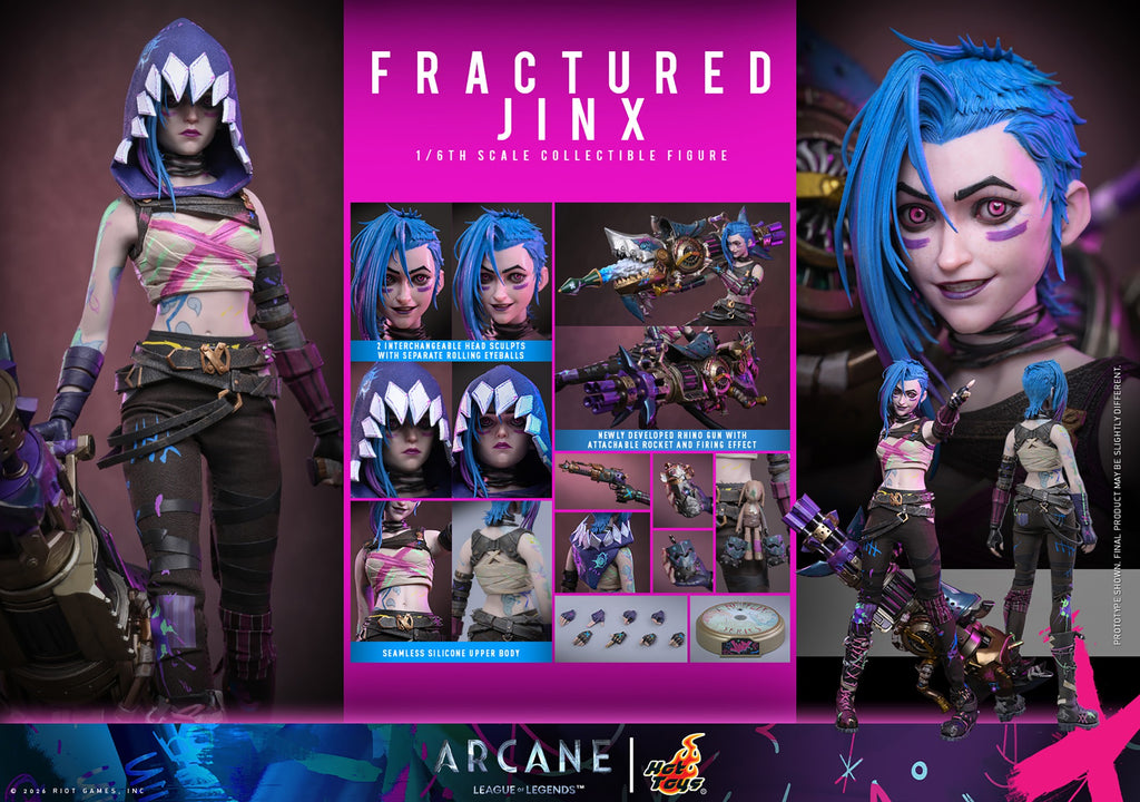 Fractured Jinx League of Legends Sixth Scale Figure