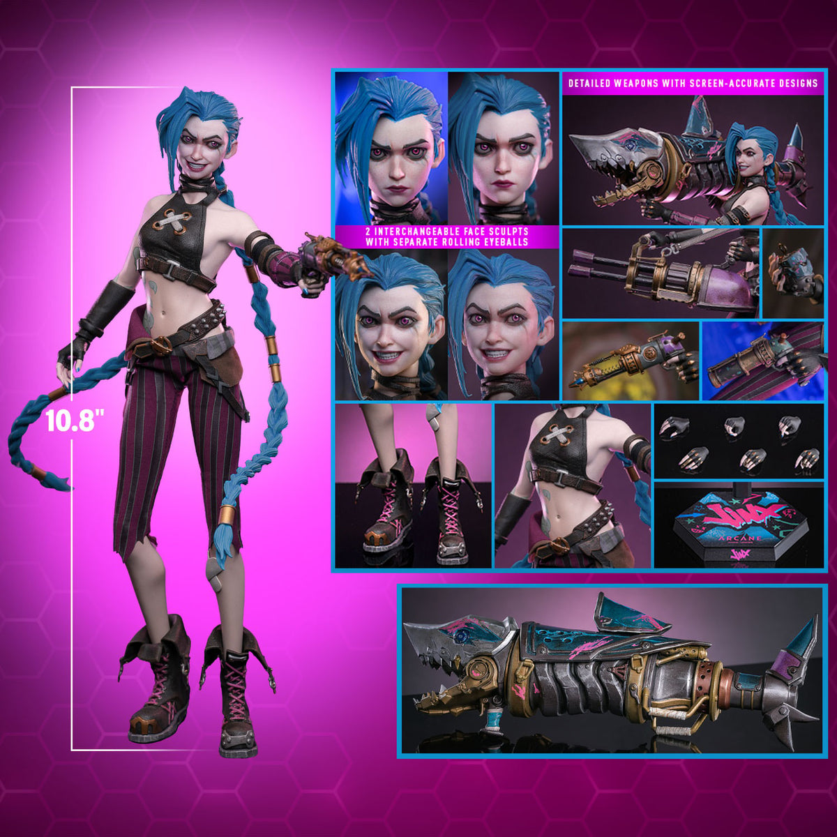Jinx League of Legends Sixth Scale Figure