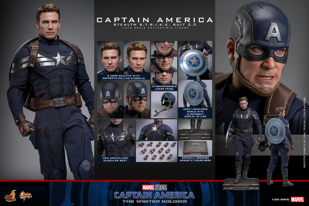 Captain America (Stealth S.T.R.I.K.E. Suit) 2.0 Marvel Sixth Scale Figure