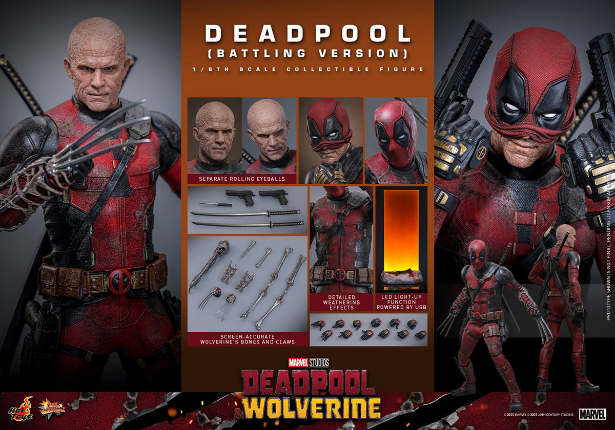 Deadpool (Battling Version) Marvel Sixth Scale Figure