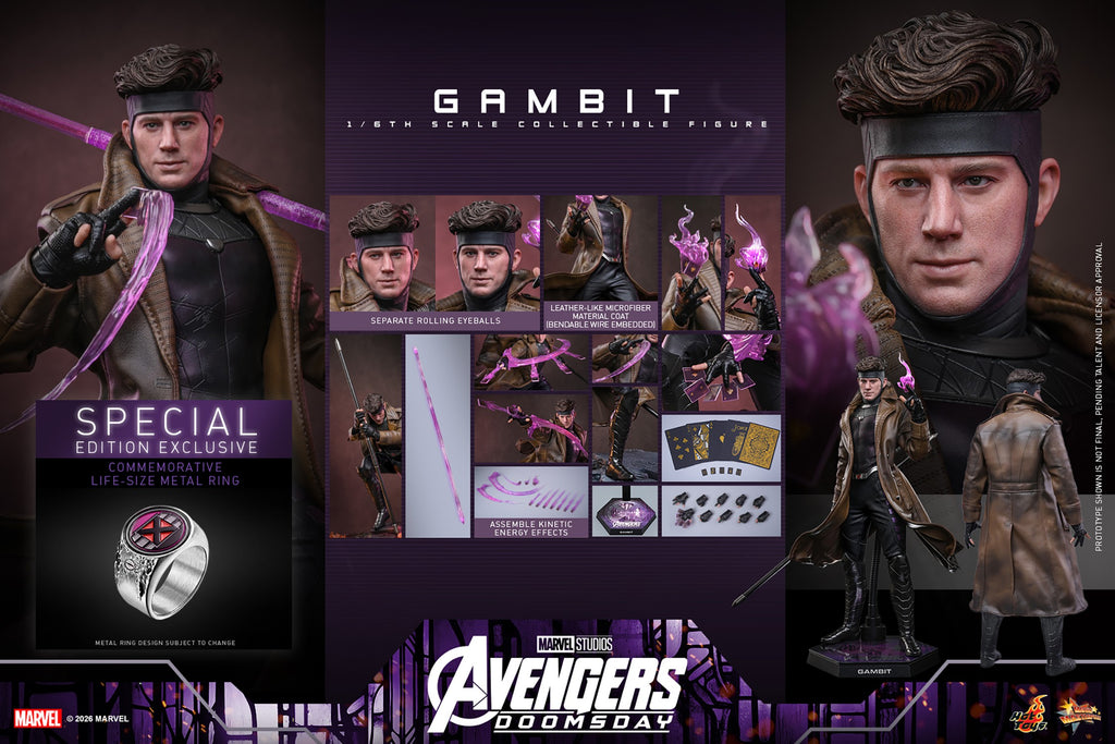 Gambit Marvel Sixth Scale Figure