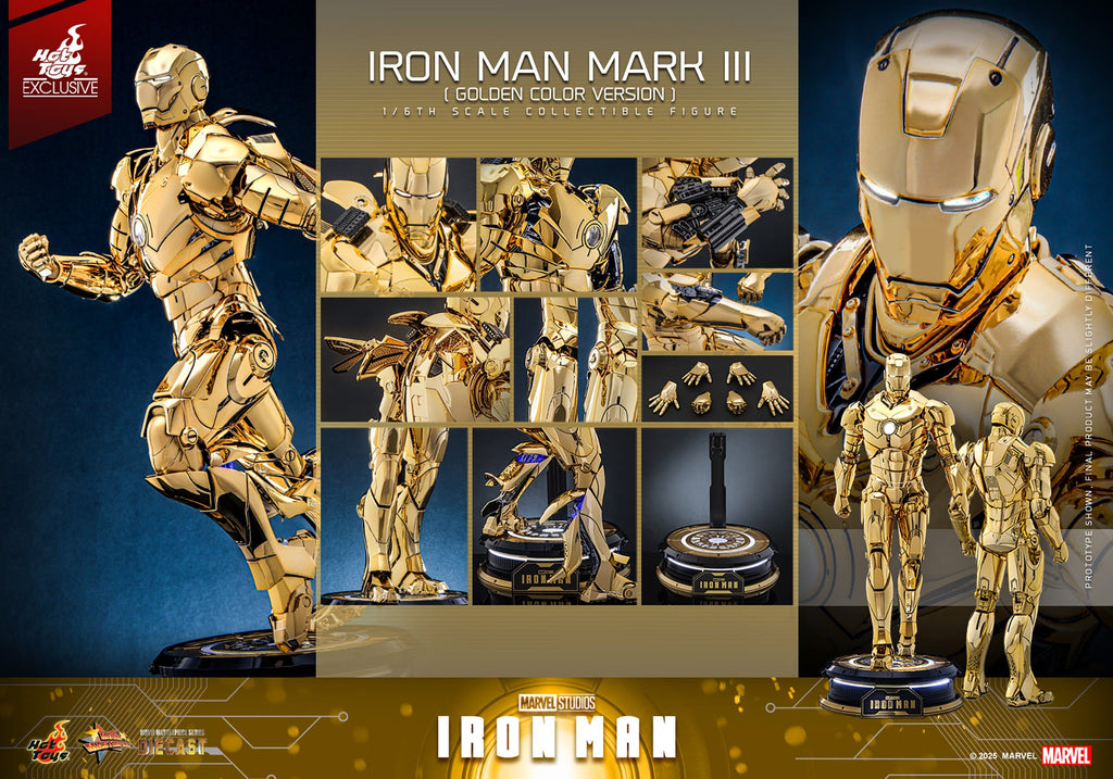 Iron Man Mark III (Golden Color Version) Marvel Sixth Scale Figure