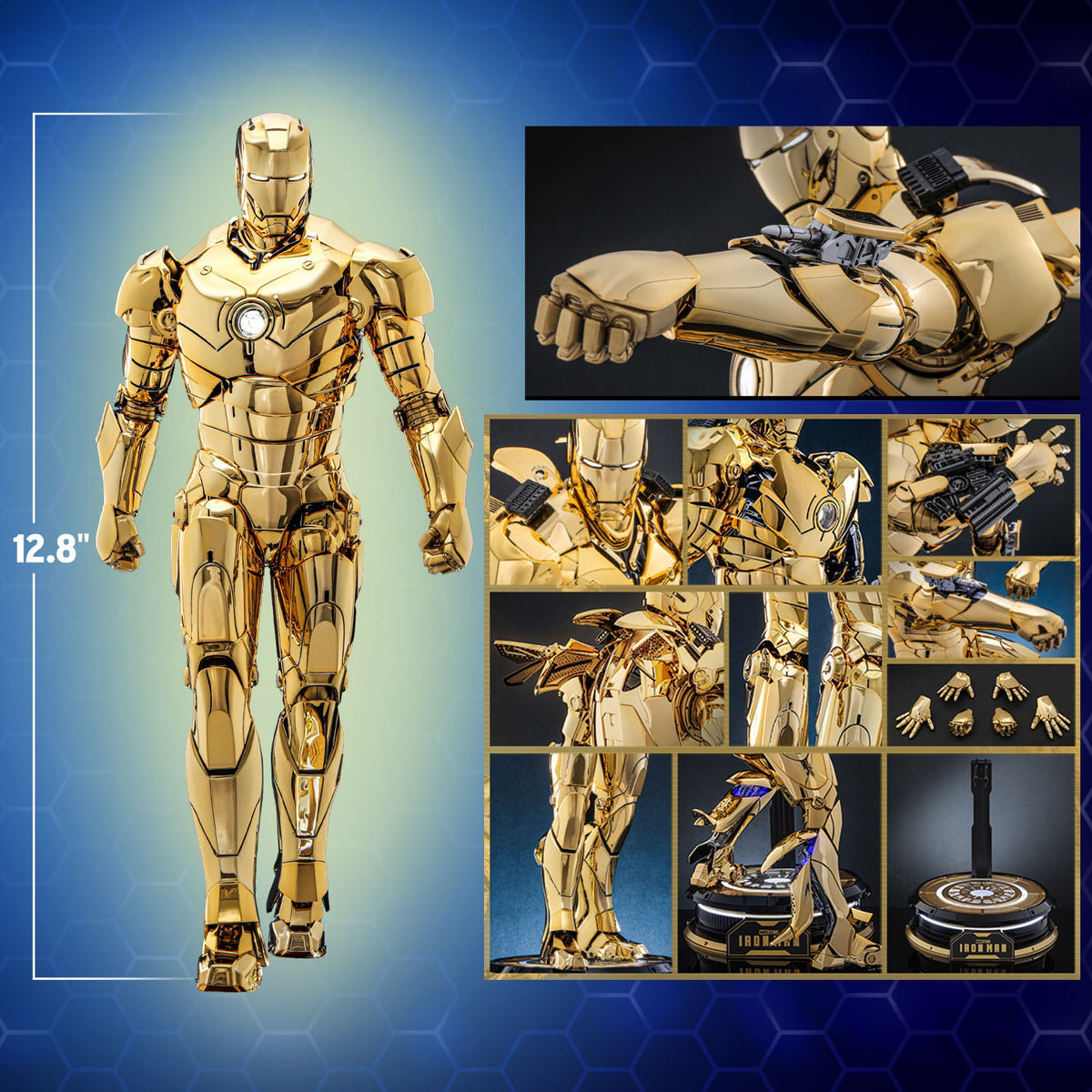 Iron Man Mark III (Golden Color Version) Marvel Sixth Scale Figure