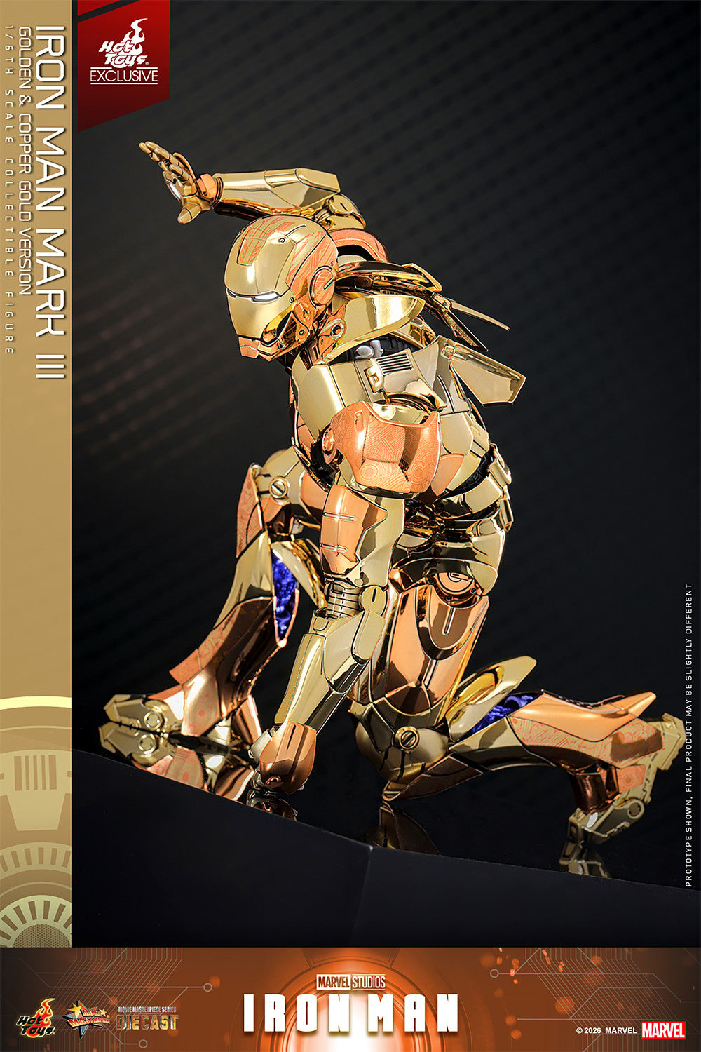 Iron Man Mark III (Golden & Copper Gold Version) Marvel Sixth Scale Figure