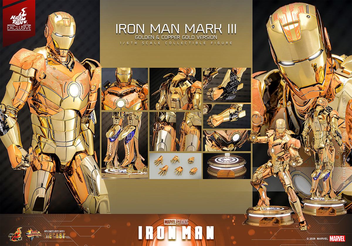 Iron Man Mark III (Golden & Copper Gold Version) Marvel Sixth Scale Figure
