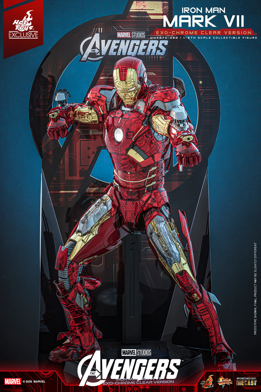 Iron Man Mark VII (Exo-Chrome Clear Version) Marvel Sixth Scale Figure