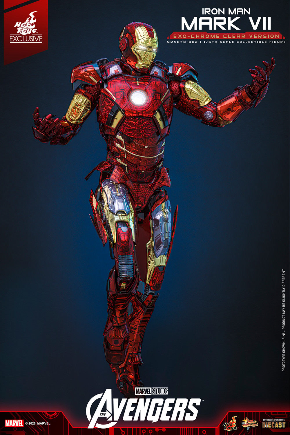 Iron Man Mark VII (Exo-Chrome Clear Version) Marvel Sixth Scale Figure