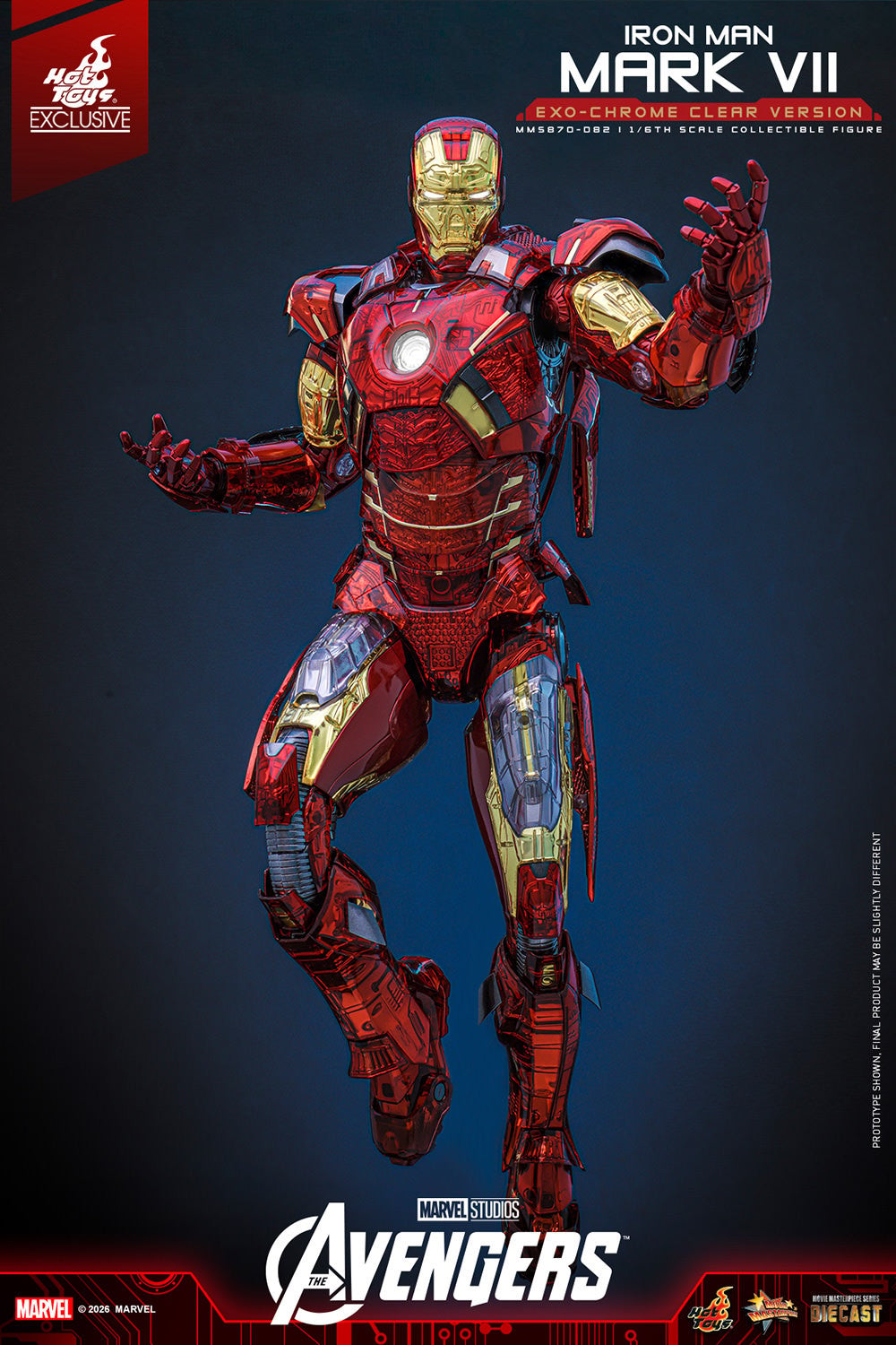 Iron Man Mark VII (Exo-Chrome Clear Version) Marvel Sixth Scale Figure