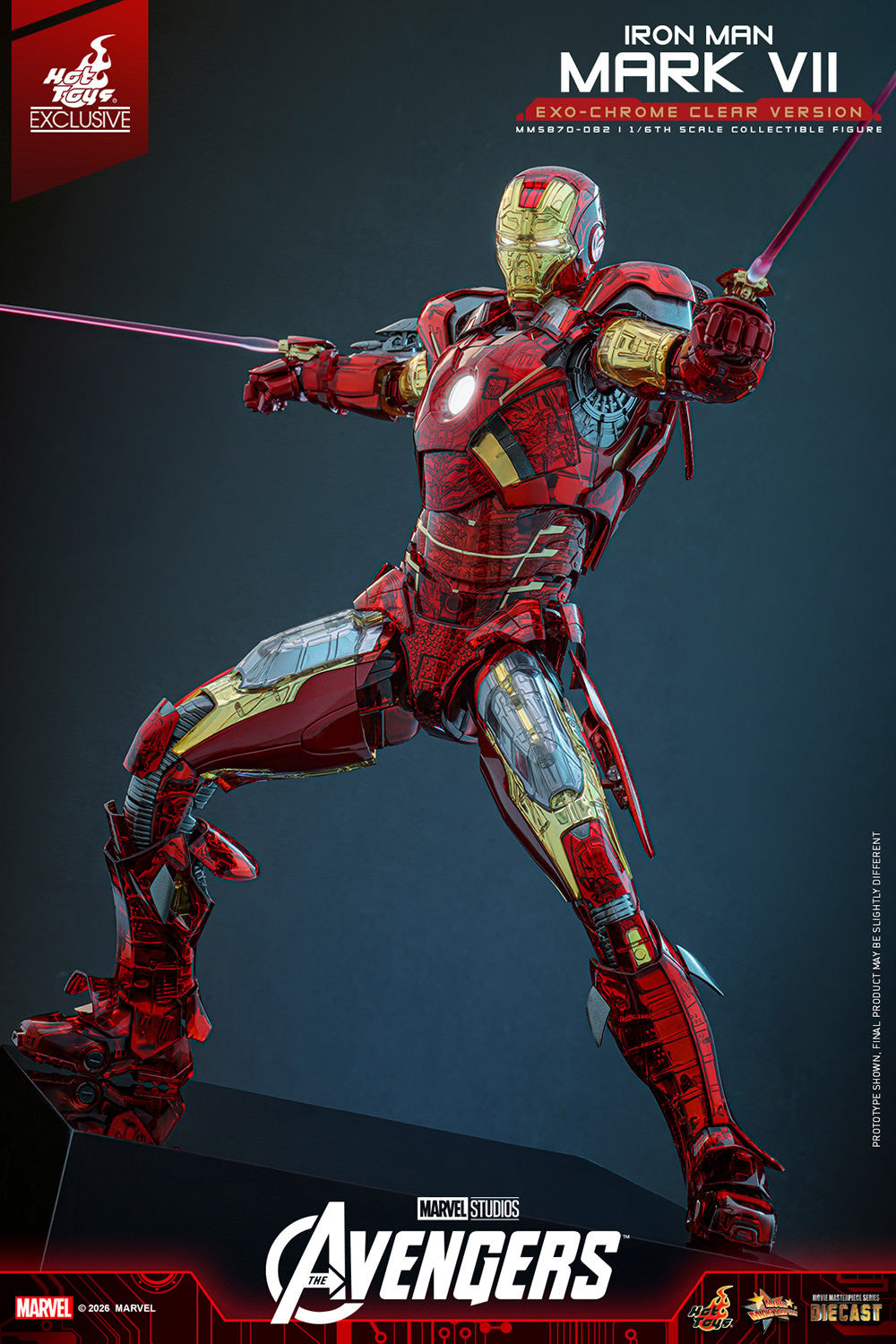 Iron Man Mark VII (Exo-Chrome Clear Version) Marvel Sixth Scale Figure