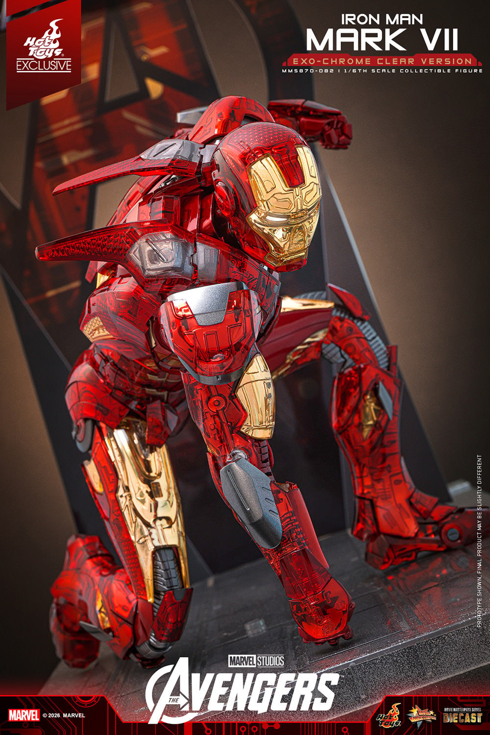 Iron Man Mark VII (Exo-Chrome Clear Version) Marvel Sixth Scale Figure