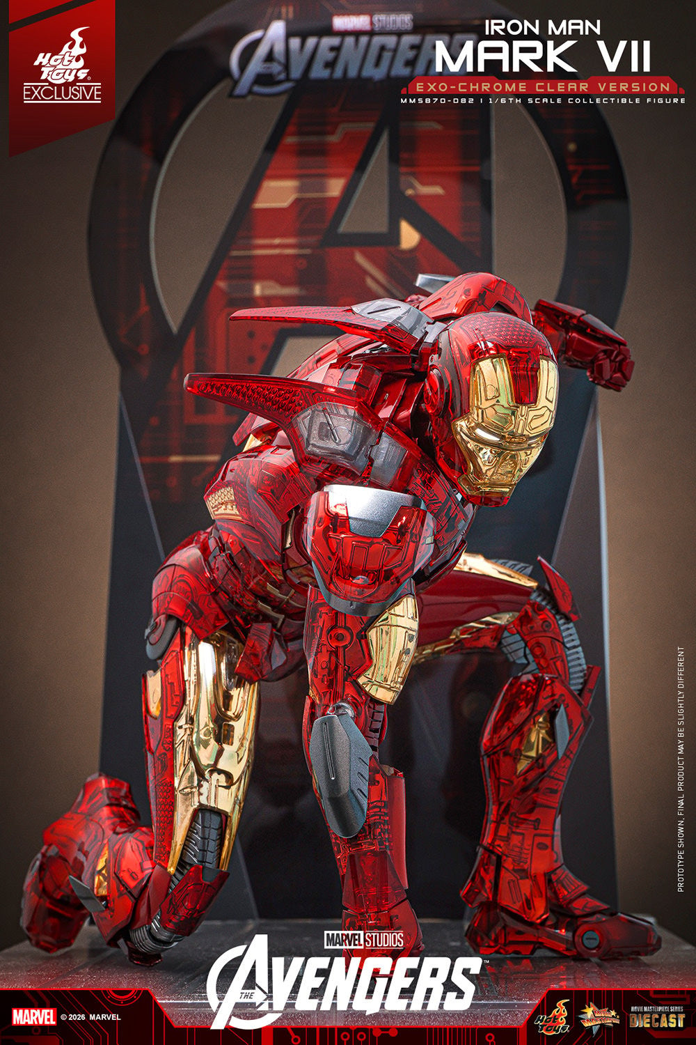 Iron Man Mark VII (Exo-Chrome Clear Version) Marvel Sixth Scale Figure