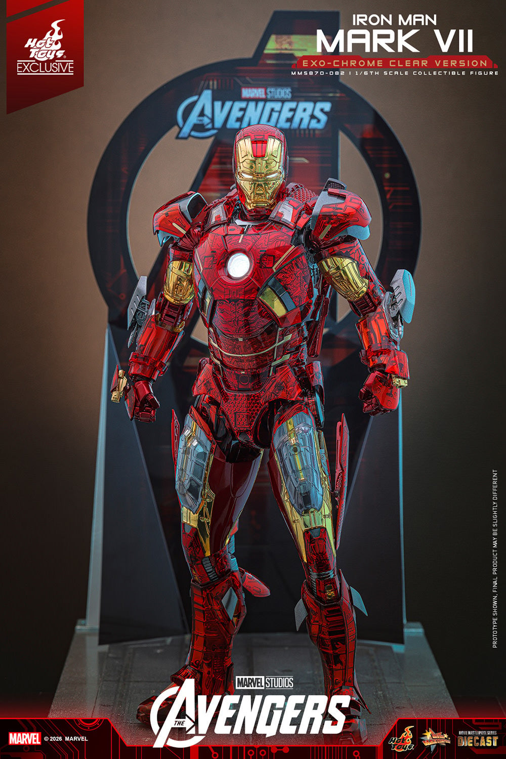 Iron Man Mark VII (Exo-Chrome Clear Version) Marvel Sixth Scale Figure