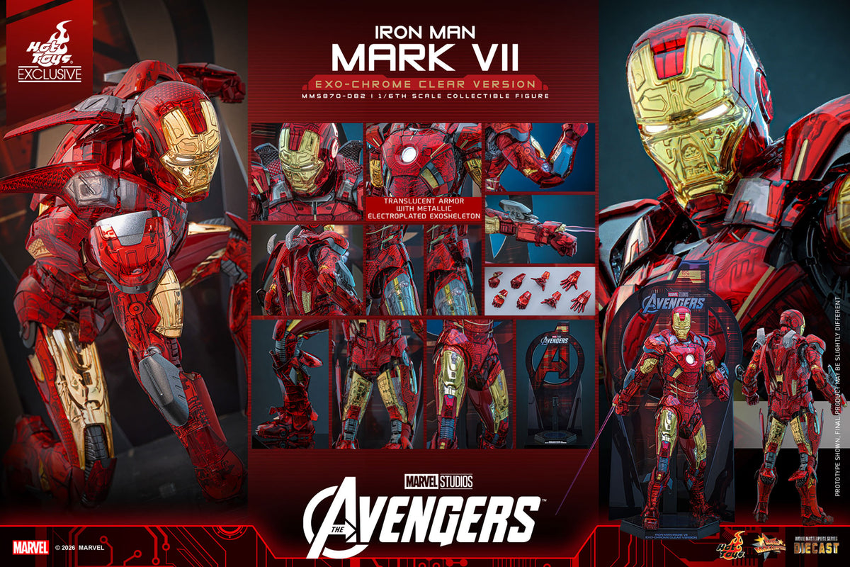 Iron Man Mark VII (Exo-Chrome Clear Version) Marvel Sixth Scale Figure