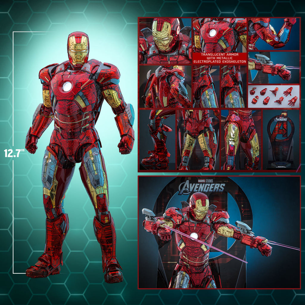 Iron Man Mark VII (Exo-Chrome Clear Version) Marvel Sixth Scale Figure