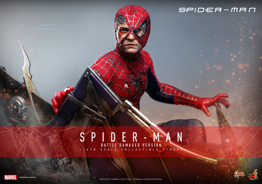 Spider-Man (Battle Damaged Version) Marvel Sixth Scale Figure