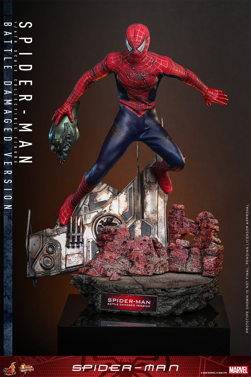 Spider-Man (Battle Damaged Version) Marvel Sixth Scale Figure