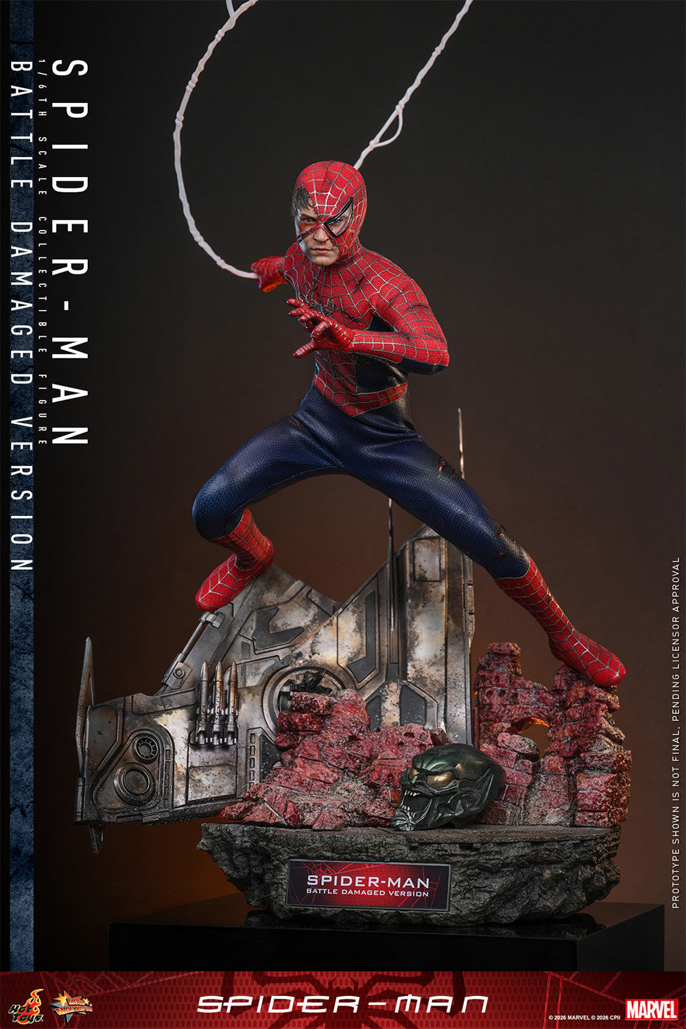 Spider-Man (Battle Damaged Version) Marvel Sixth Scale Figure